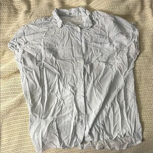 Ardene Blue and White Striped Shirt